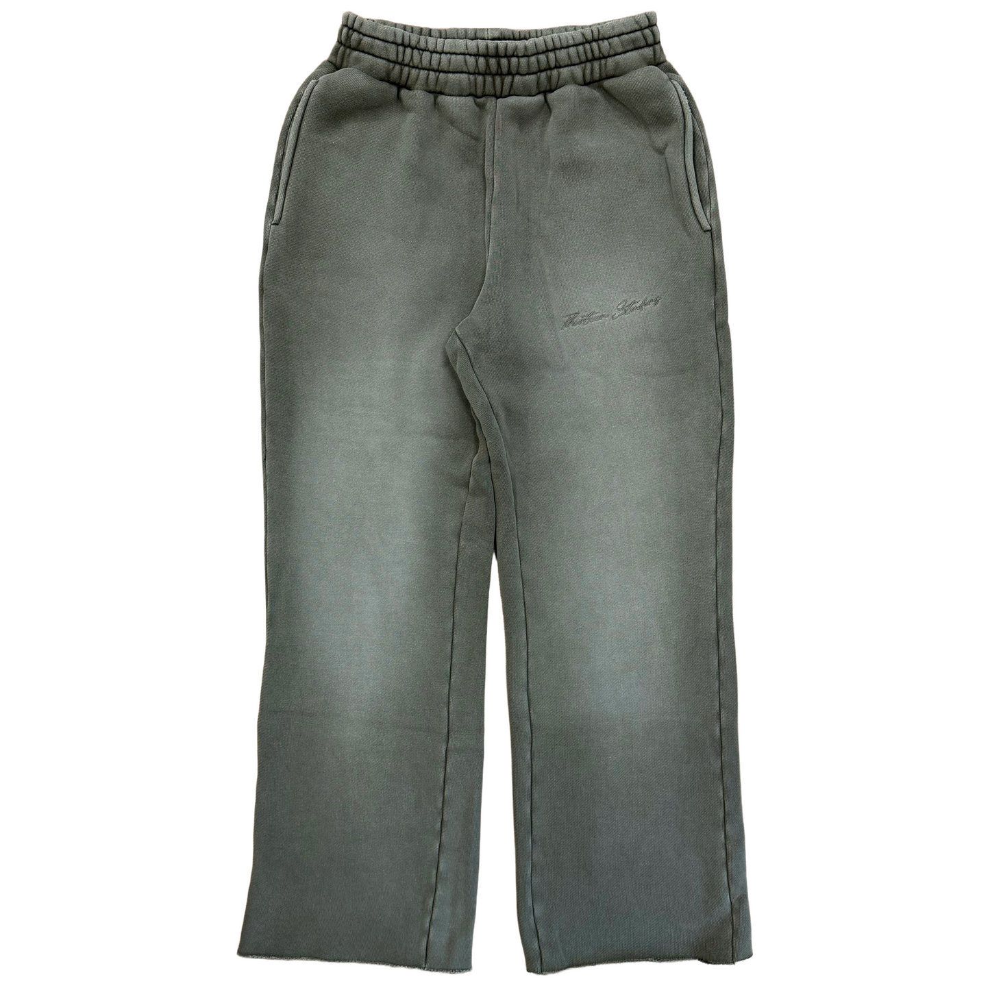 Thirteen Studios Embroidered Logo Relaxed Sweatpant Faded Olive