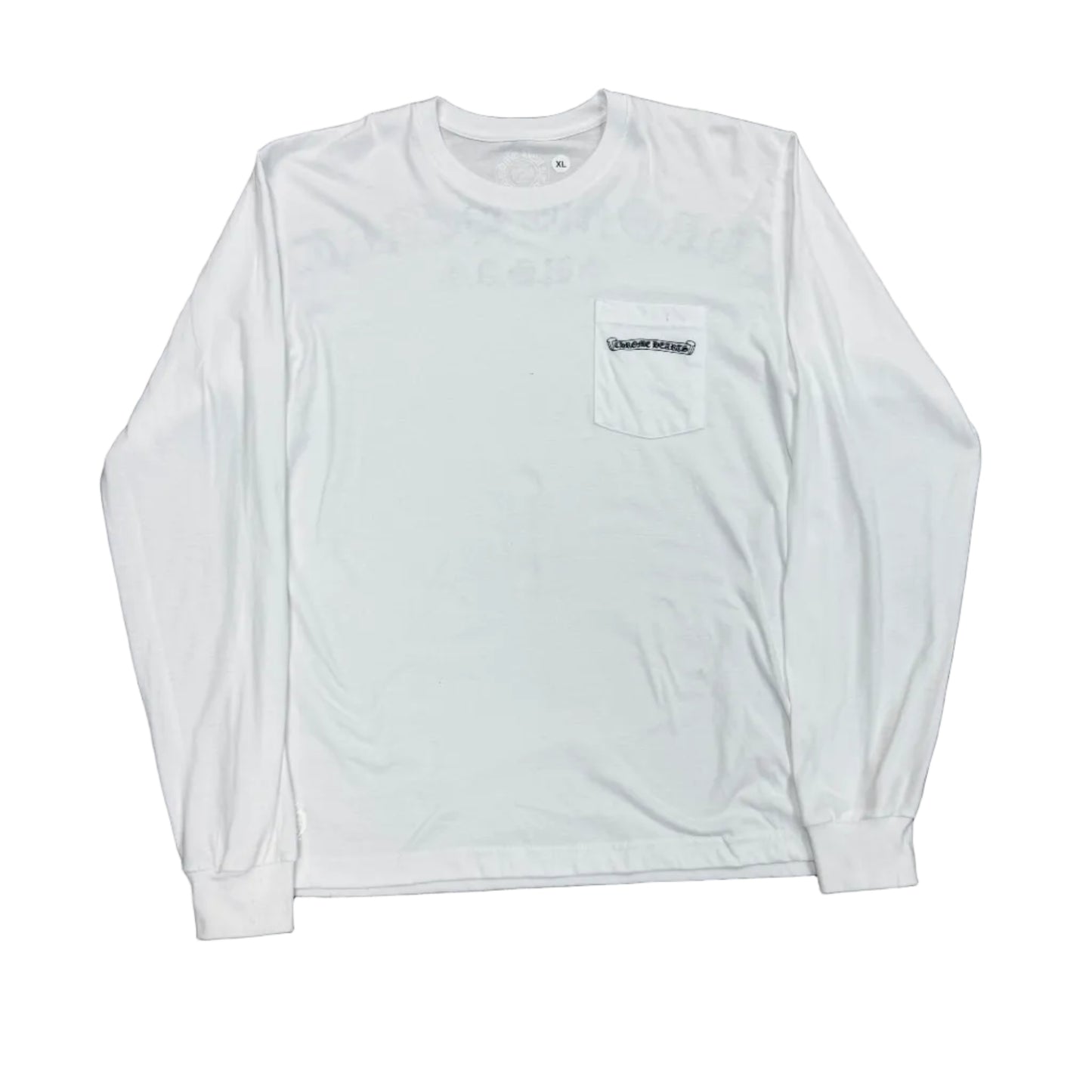 Chrome Hearts USA Exclusive Scroll Logo L/S T-Shirt White