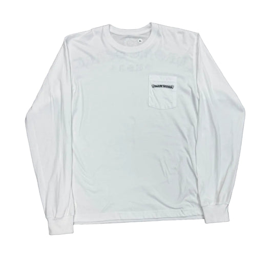 Chrome Hearts USA Exclusive Scroll Logo L/S T-Shirt White