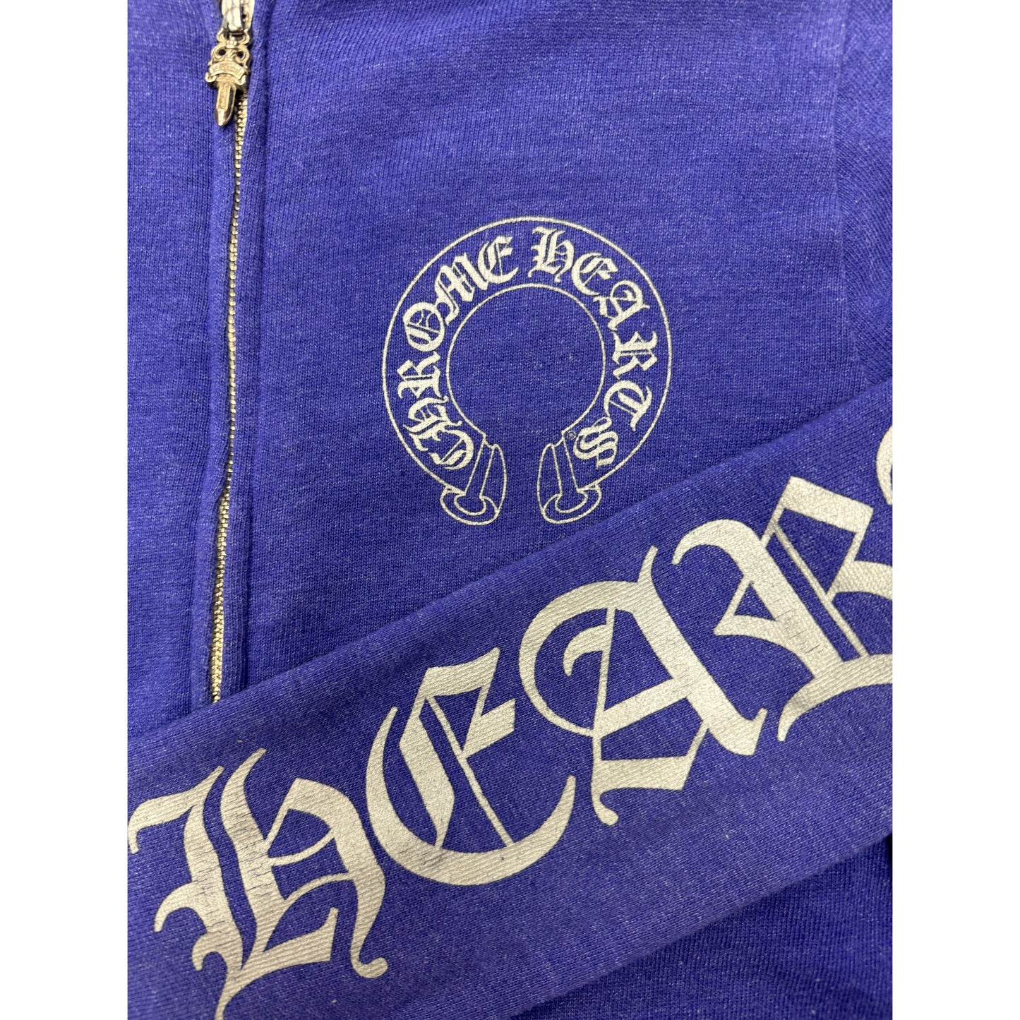 Chrome Hearts Dagger Zip Horseshoe Hoodie Purple (USED)