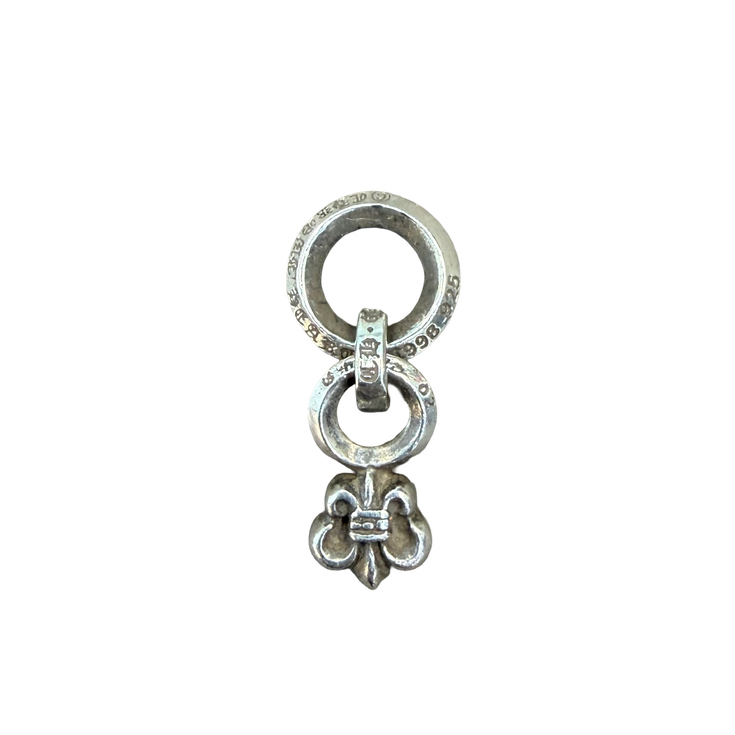 Chrome Hearts Silver Mini Fleur Charm Pendant (with Bale)