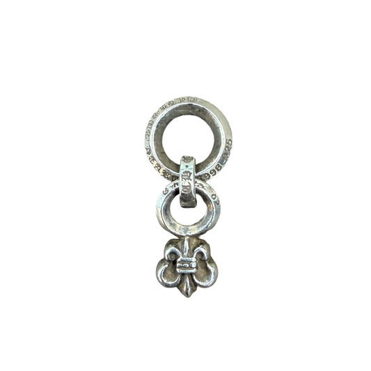 Chrome Hearts Silver Mini Fleur Charm Pendant (with Bale)