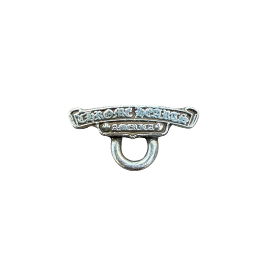 Chrome Hearts Silver Mini Scroll Charm Pendant
