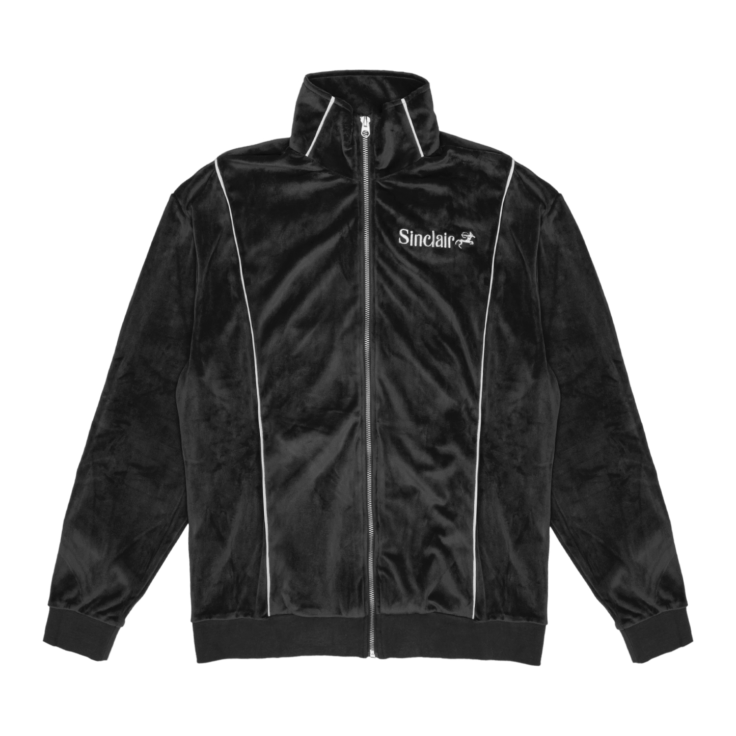 Sinclair Le Fontaine Velour Track Jacket Black