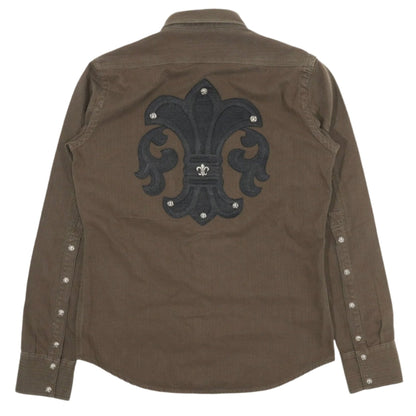 Chrome Hearts Fleur Patch Military Shirt Olive