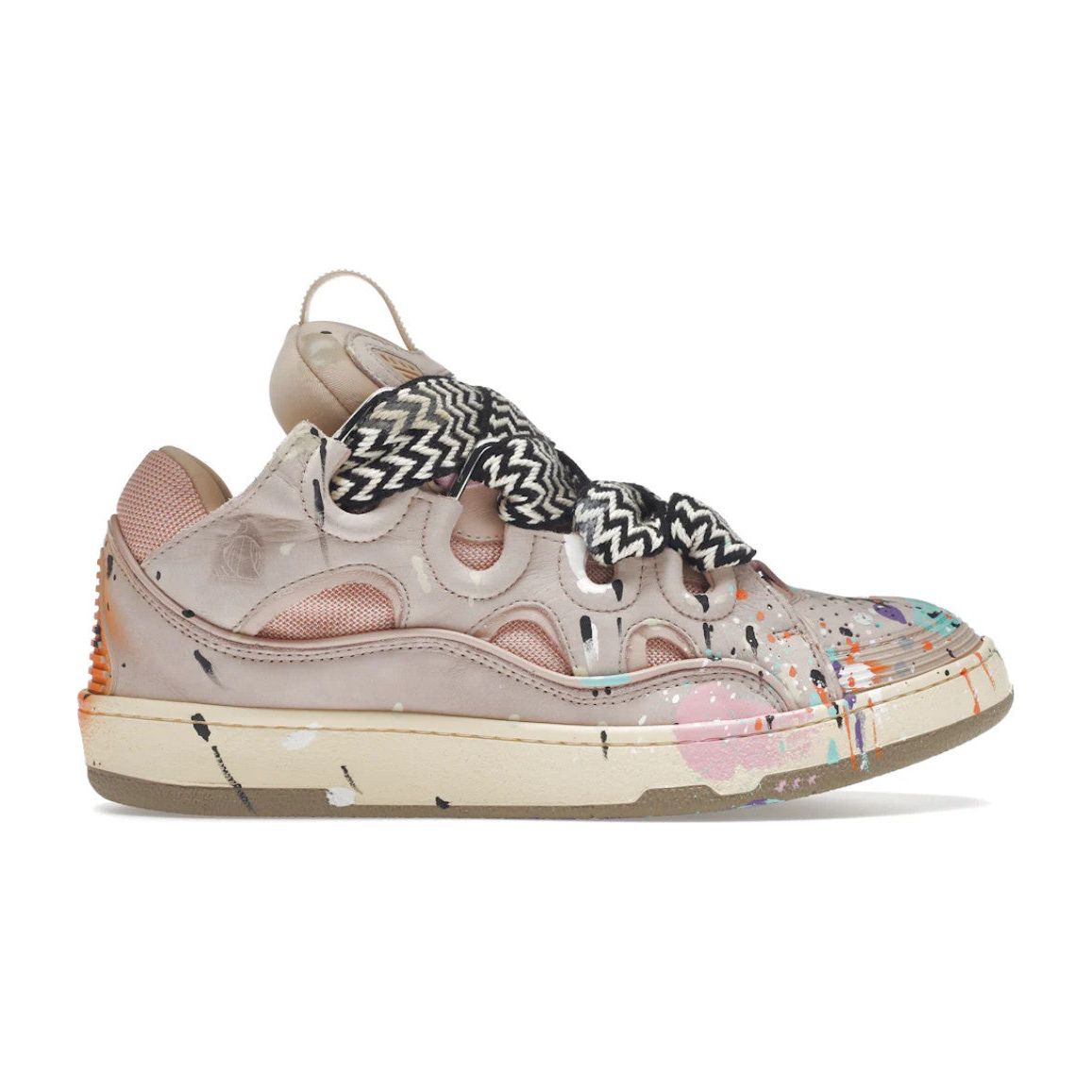 Gallery Dept. x Lanvin Curb Light Paint Drip Sneakers Pale Pink