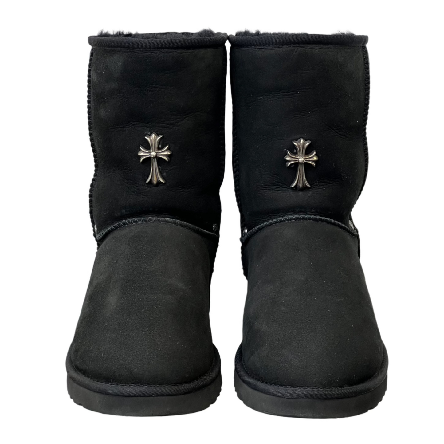 UGG x Chrome Hearts Cemetery Cross Classic Short Boot Black