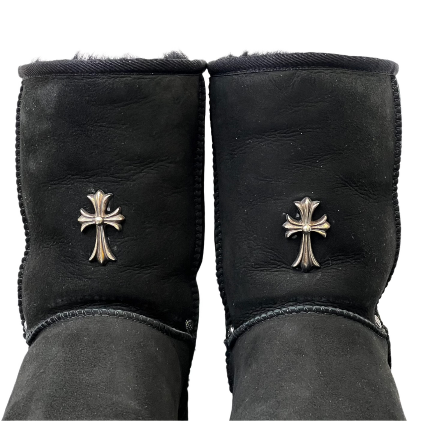 UGG x Chrome Hearts Cemetery Cross Classic Short Boot Black