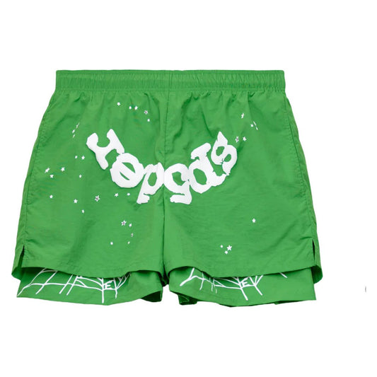 Sp5der OG Web Double Layer Short Green