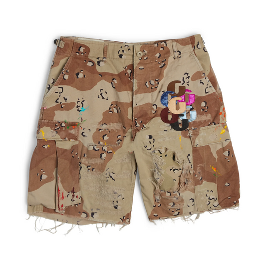 Gallery Dept. G Patch Chocolate Chip Camo Cargo Shorts