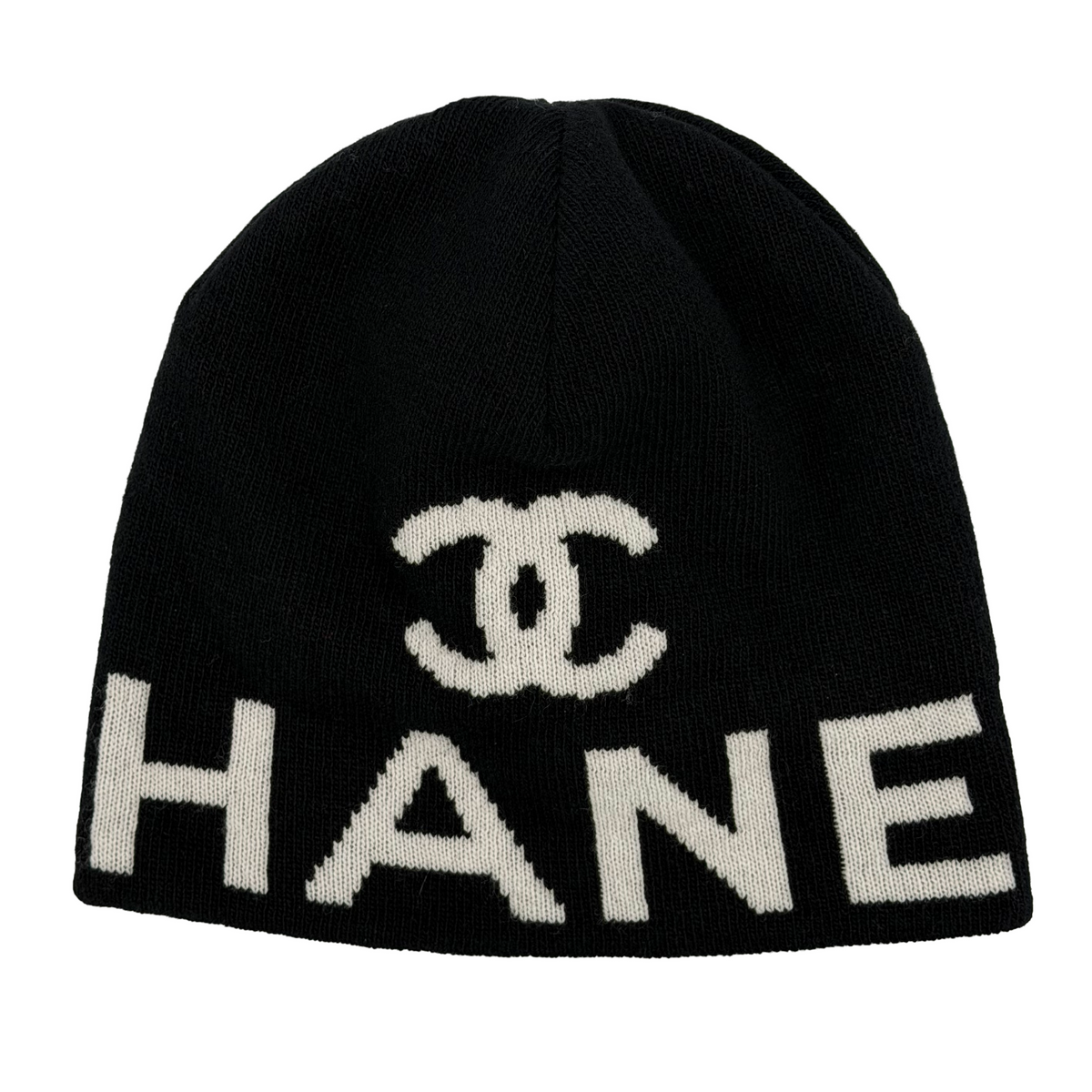 Chanel Wool Beanie Black/White
