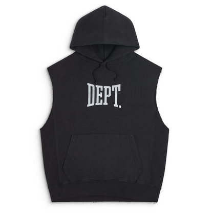 Gallery Dept. Gym Cut Off Hoodie Black