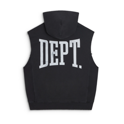 Gallery Dept. Gym Cut Off Hoodie Black