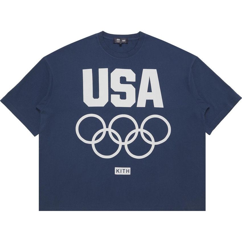 Kith For Team USA Washed Bishop Tee Sea