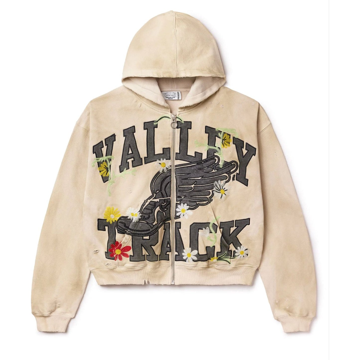 Vale Forever Garden Zip-Up Hoodie Bone