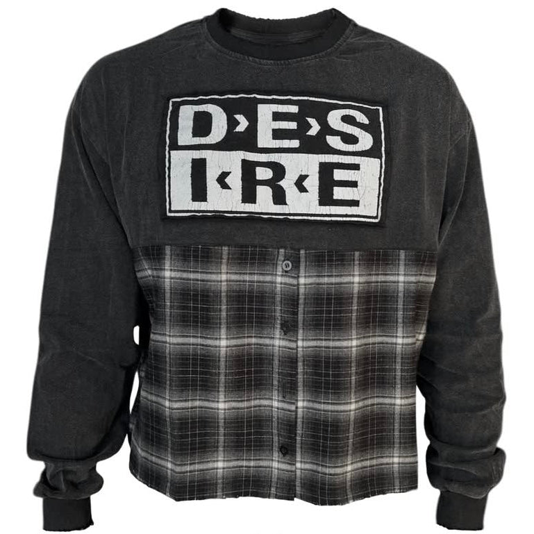 Bottega Desires Hybrid Flannel T-Shirt Black