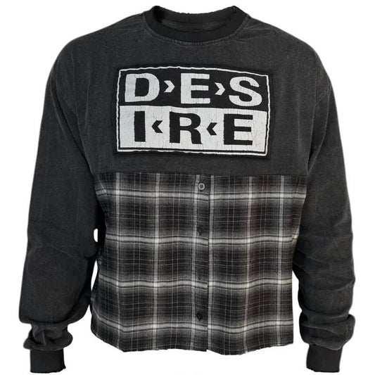 Bottega Desires Hybrid Flannel T-Shirt Black