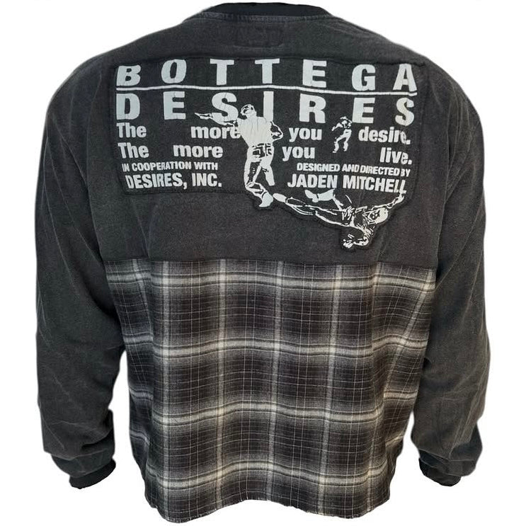 Bottega Desires Hybrid Flannel T-Shirt Black