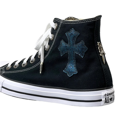 Converse x Chrome Hearts St. Barths Exclusive Chuck Taylor All Star Canvas High Top Black