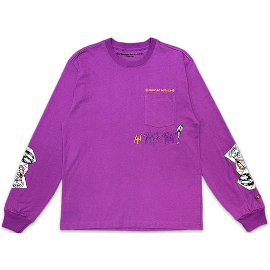 Chrome Hearts Matty Boy I Want More Not Less  L/S Tee Purple