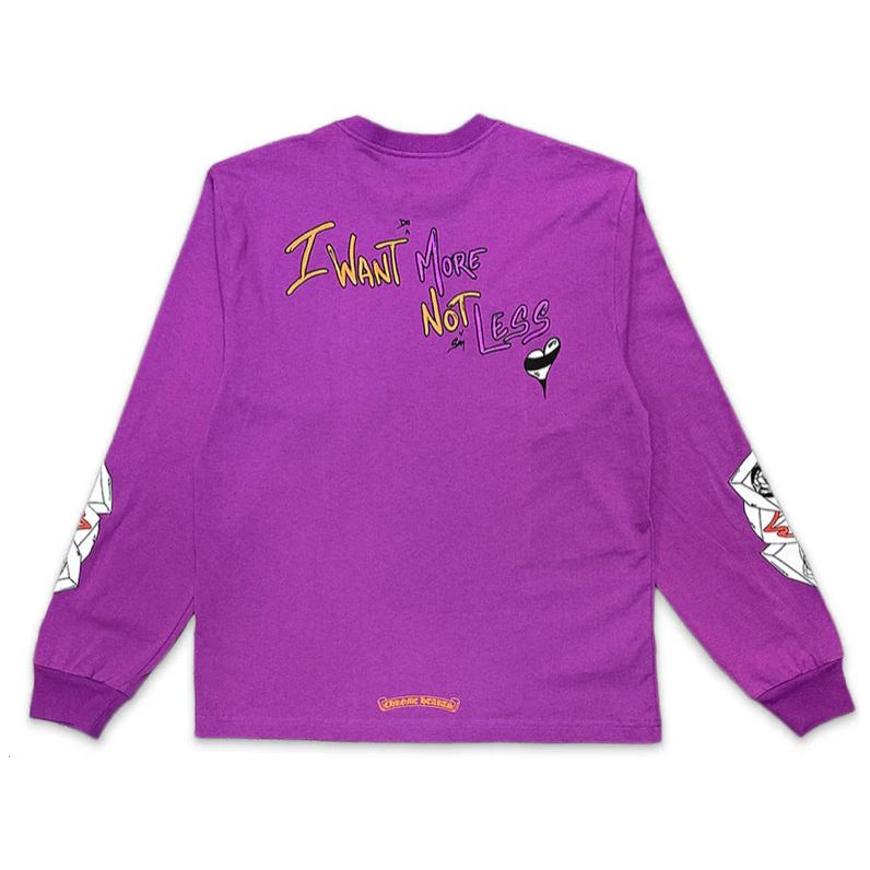 Chrome Hearts Matty Boy I Want More Not Less  L/S Tee Purple