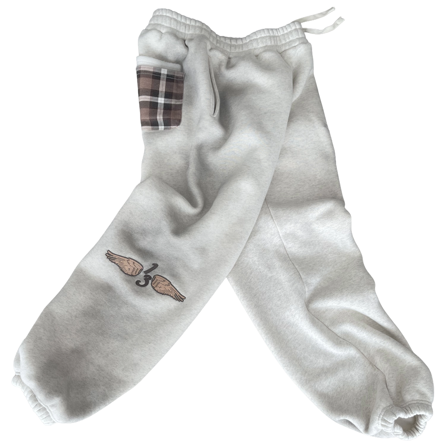 Thirteen Studios Embroidered Logo Wings Sweatpant Heather Grey