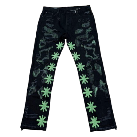 LOSTSHDWS Invert Logo Denim Pant Black/Green