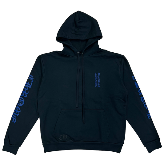 Chrome Hearts Vertical Logo Hoodie Black/Blue