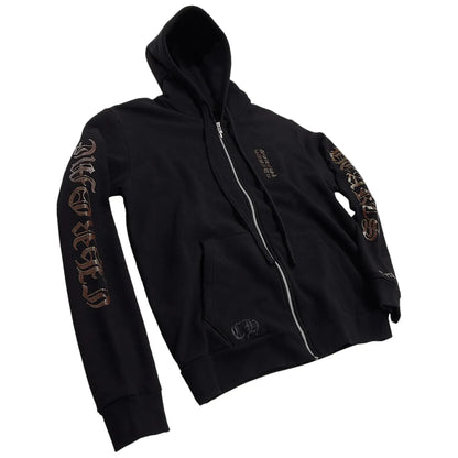 Chrome Hearts Brown Glitter 1988 Zip-Up Hoodie Black