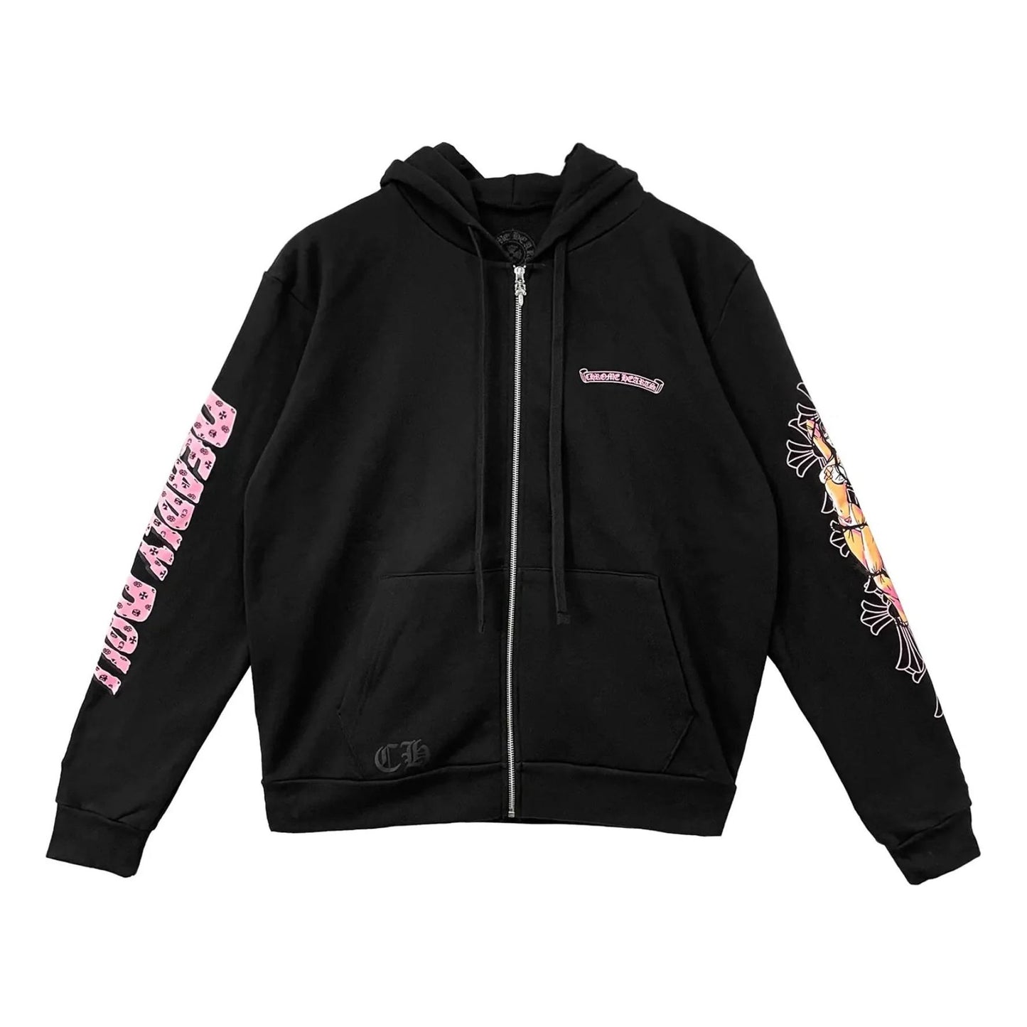 Chrome Hearts Deadly Doll Zip-Up Hoodie Black