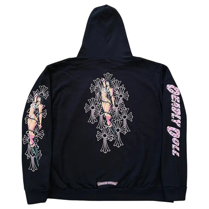 Chrome Hearts Deadly Doll Zip-Up Hoodie Black