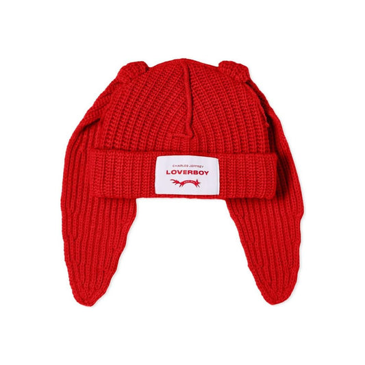 Charles Jeffrey Loverboy Chunky Rabbit Beanie Red