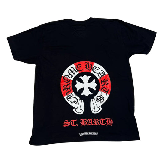 Chrome Hearts St. Barths Exclusive Horseshoe T-Shirt Black/Red/White