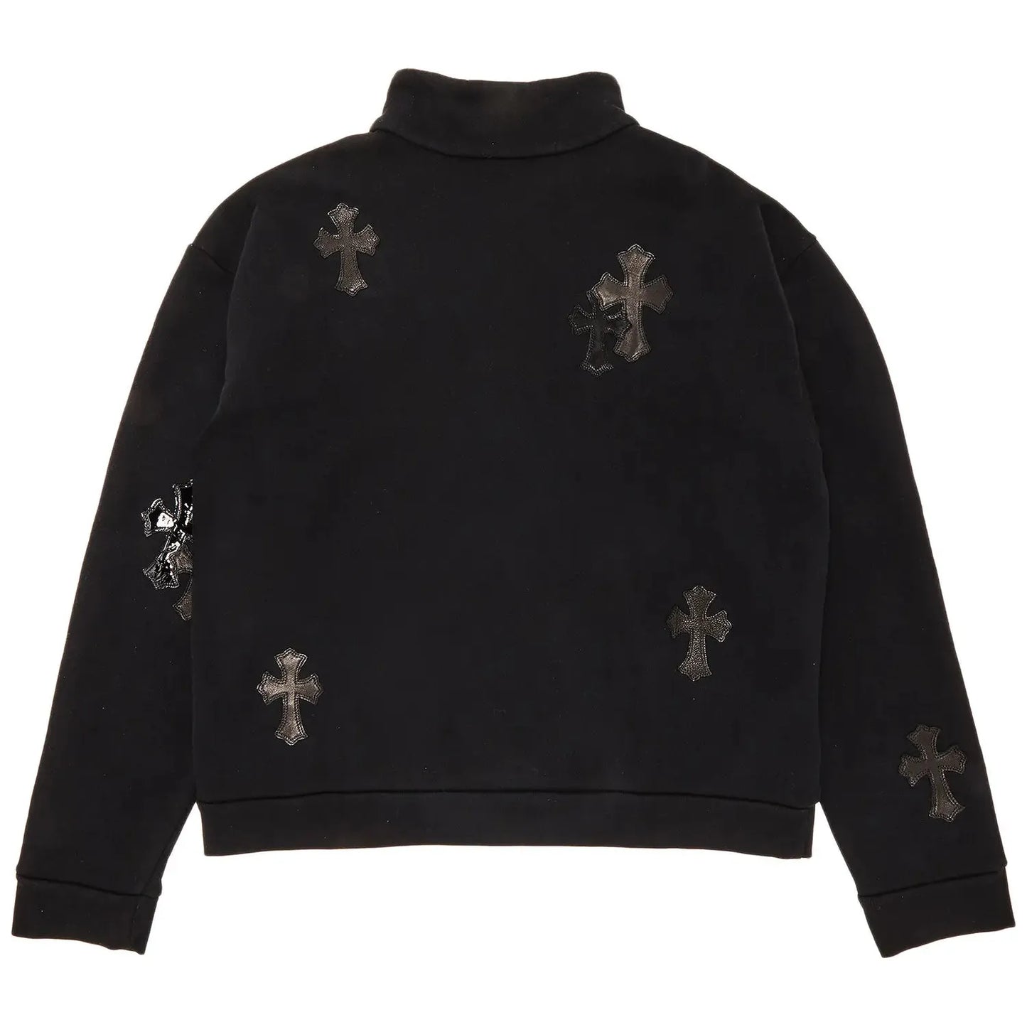 Chrome Hearts Ponyhair Cross Quarter Zip Black