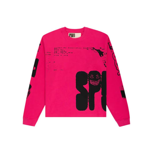 Sp5der X-Ray L/S Tee Pink