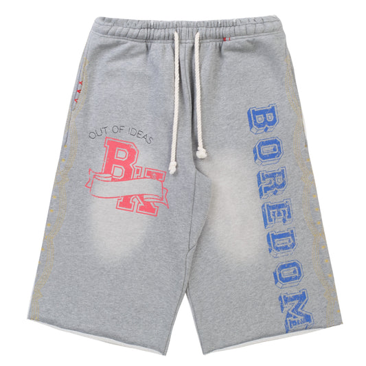 Boredom Kills Collegiate Shorts Heather Grey
