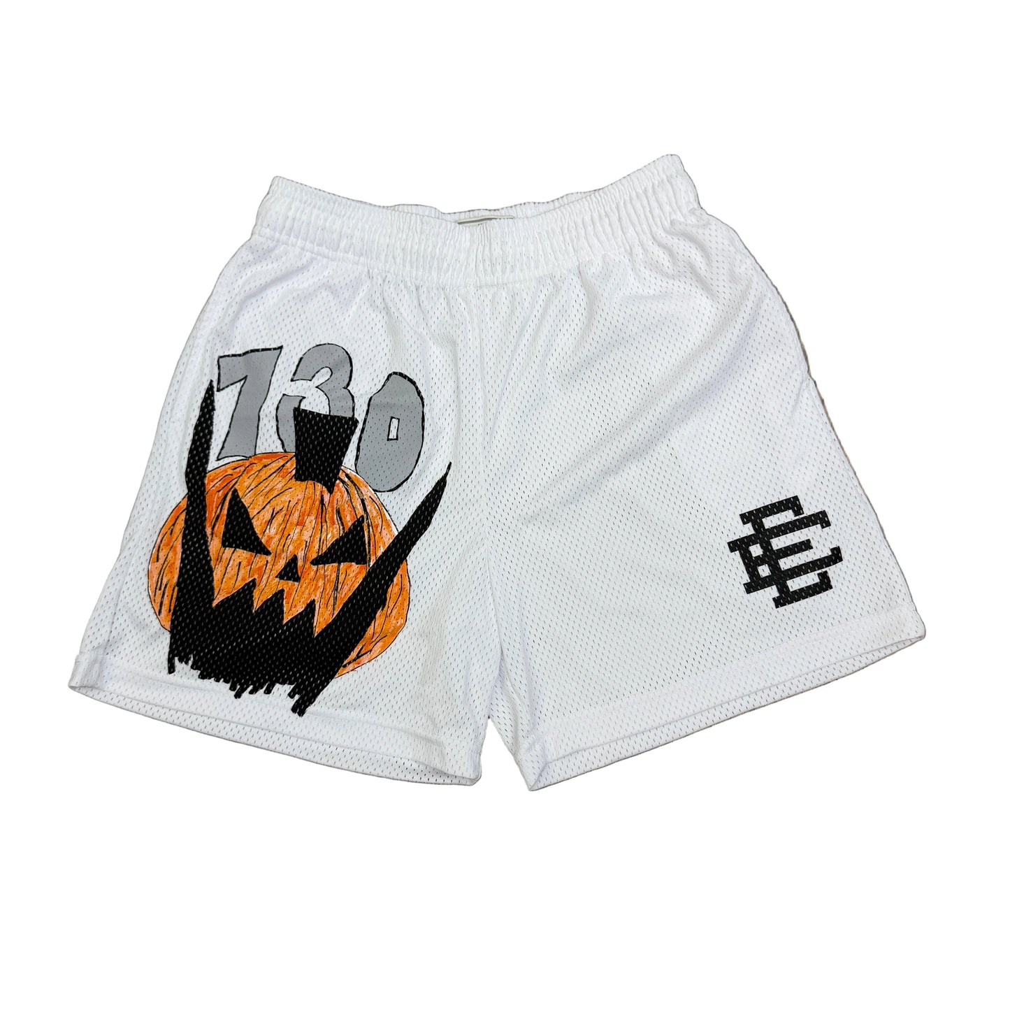 Eric Emanuel x AssPizza Halloween EE Shorts White