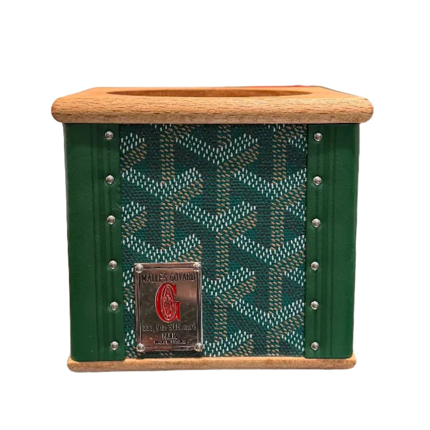 Goyard Goyardine Candle Holder Green