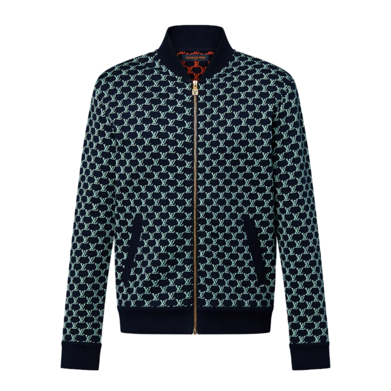 Louis Vuitton Double Face Cotton Jersey Bomber Navy Blue