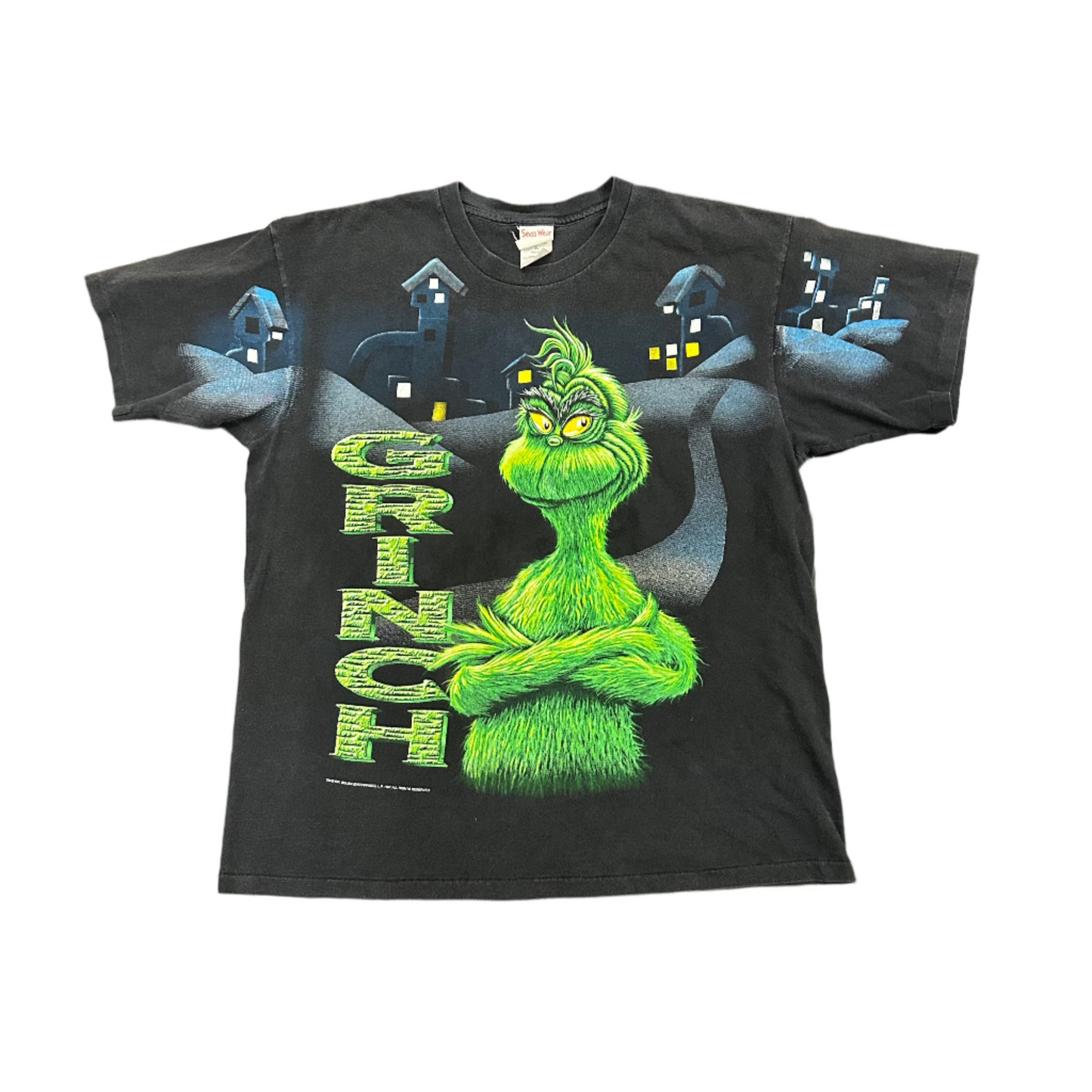Vintage Grinch All Over Print T-Shirt Black