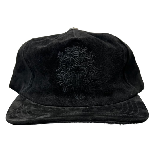 Chrome Hearts Suede Dagger 5-Panel Baseball Cap Black