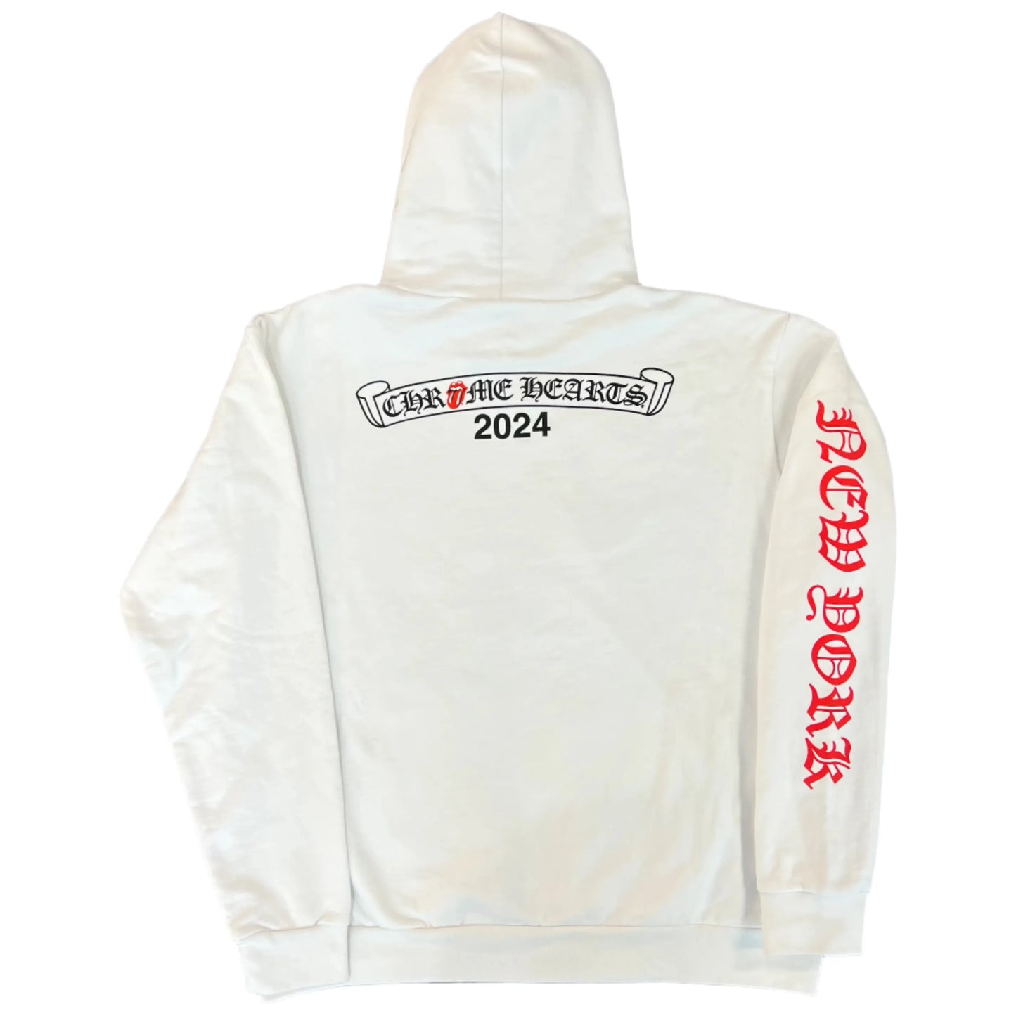 Chrome Hearts NYC Exclusive Rolling Stones Hoodie White