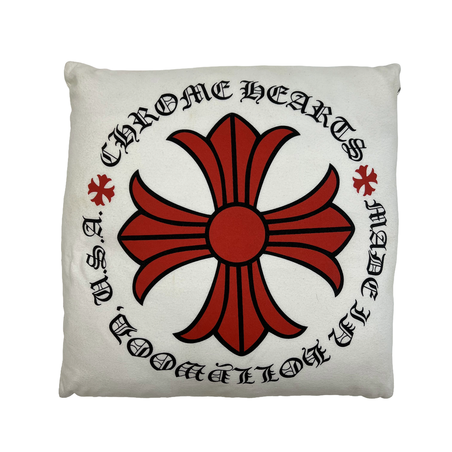 Chrome Hearts 1/1 Multi Logo Pillow White