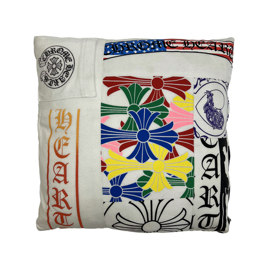 Chrome Hearts 1/1 Multi Logo Pillow White