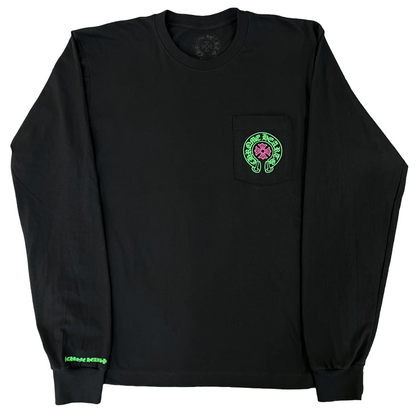 Chrome Hearts Horseshoe Staff L/S T-Shirt Black/Green/Pink