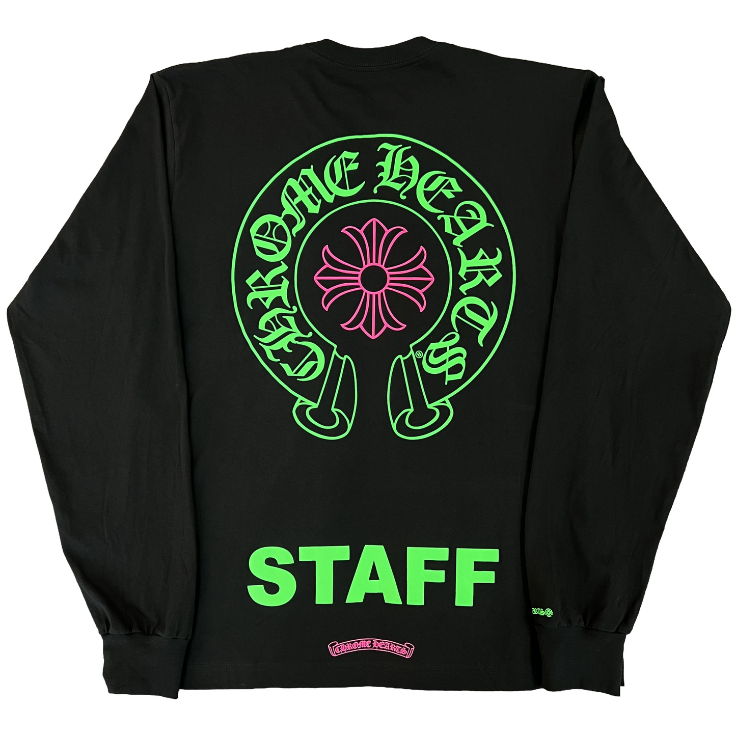 Chrome Hearts Horseshoe Staff L/S T-Shirt Black/Green/Pink
