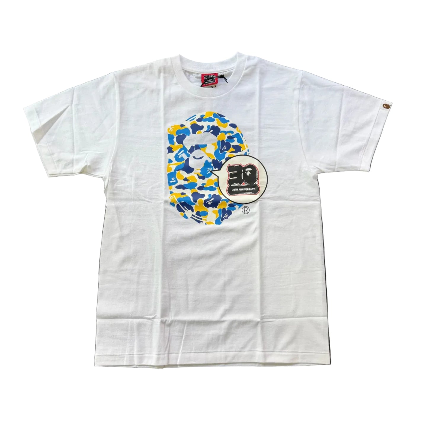 BAPE Shanghai Store 30th Anniversary Ape Head Tee White