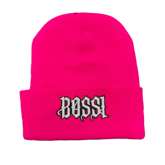 Bossi x Endless Supply Beanie Pink/White