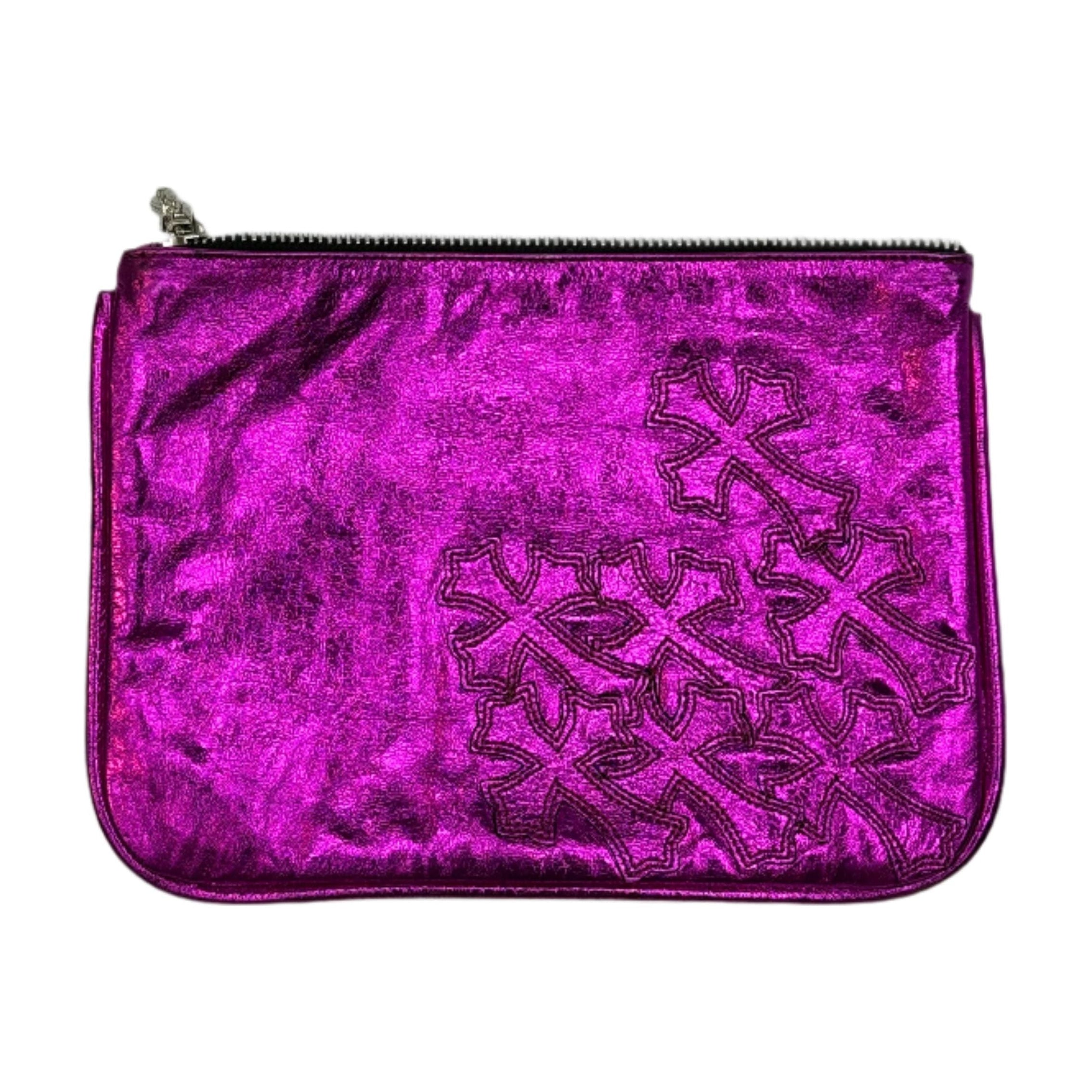 Chrome Hearts Cross Patch Pouch Metallic Pink – Endless Supply