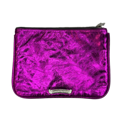 Chrome Hearts Cross Patch Pouch Metallic Pink